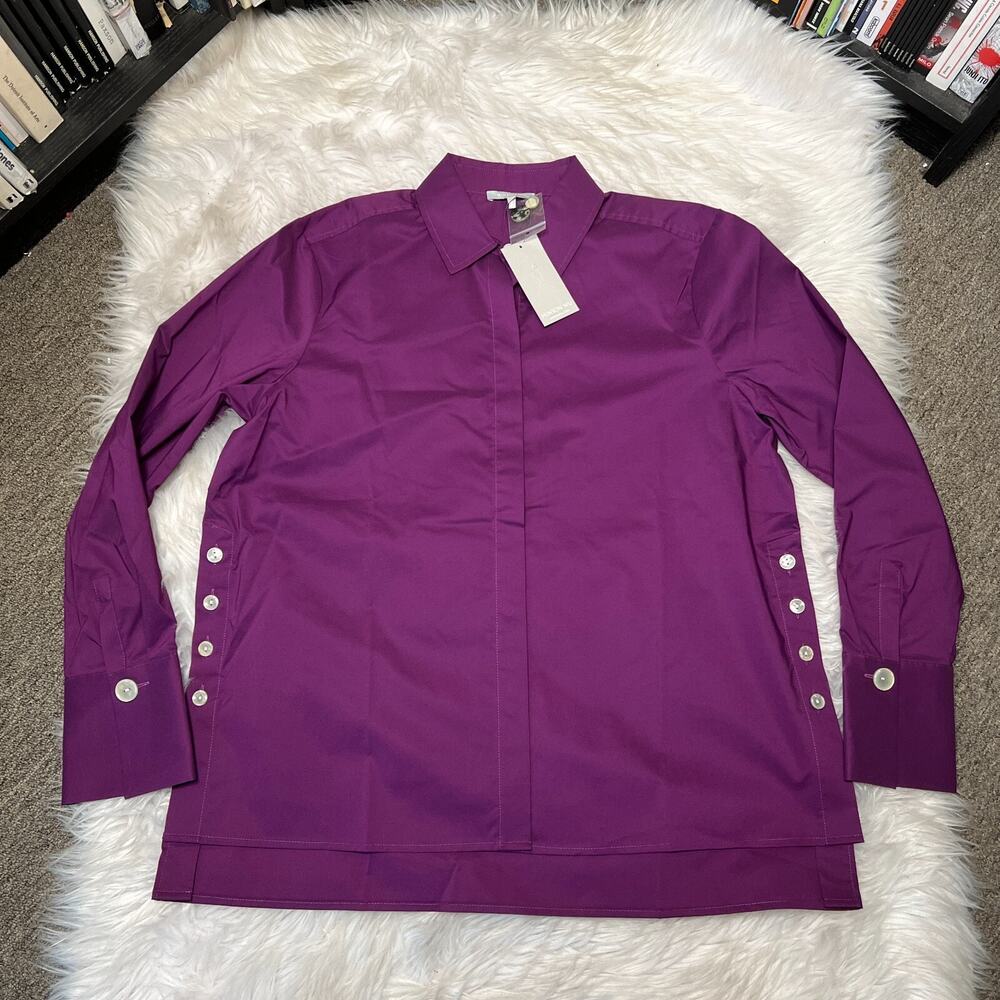 HINSON WU SHIRT MAXINE 3/4 SLEEVE SIDE BUTTON SHIRT STYLE 1610418 SIZE LARGE